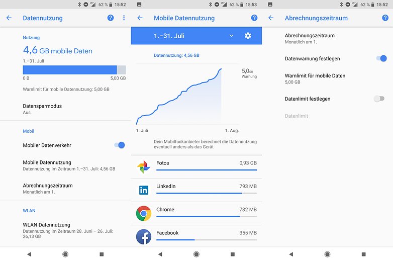 datenuebersicht android