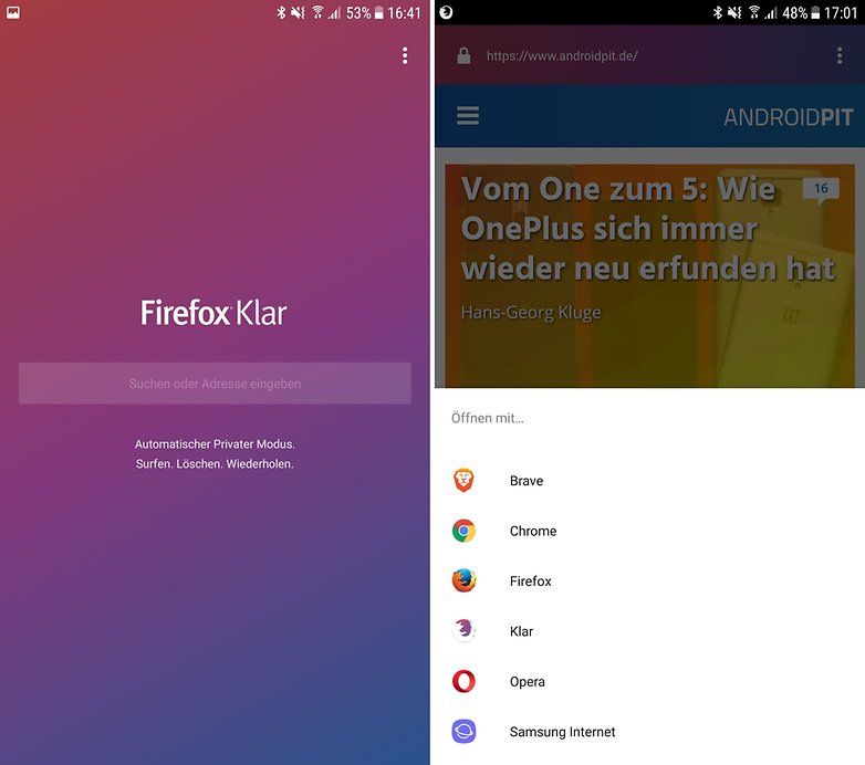 firefox klar browser