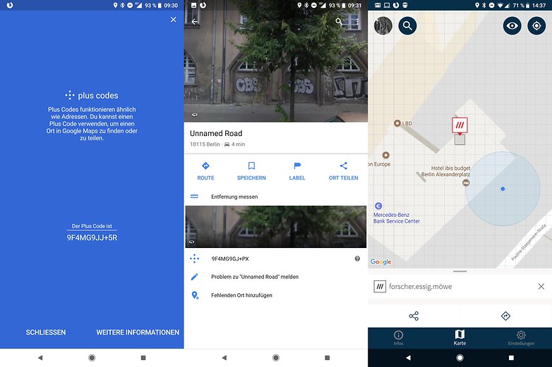 google maps plus codes