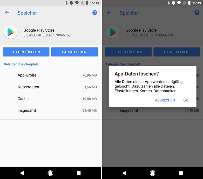 google play store funktioniert nicht daten loeschen