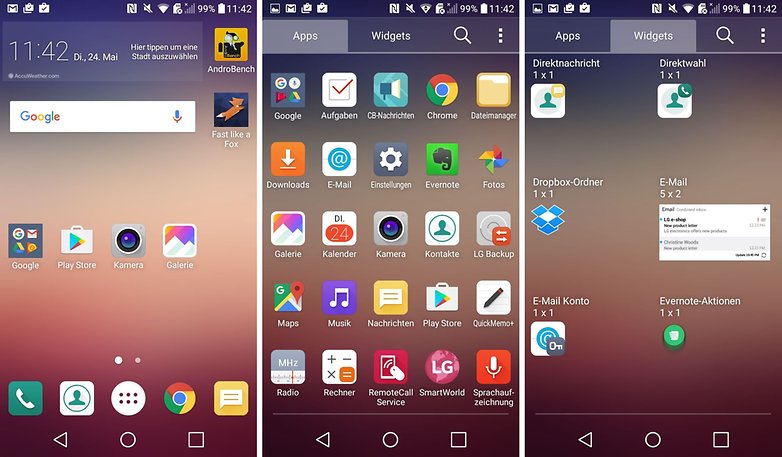 lg x screen homescreen schublade