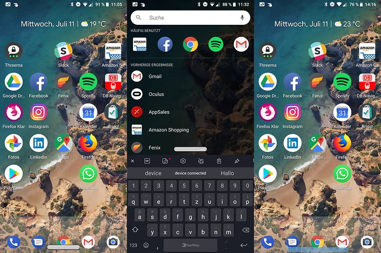 navigation gestures homescreen fehler