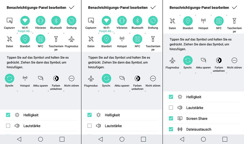 notification panel