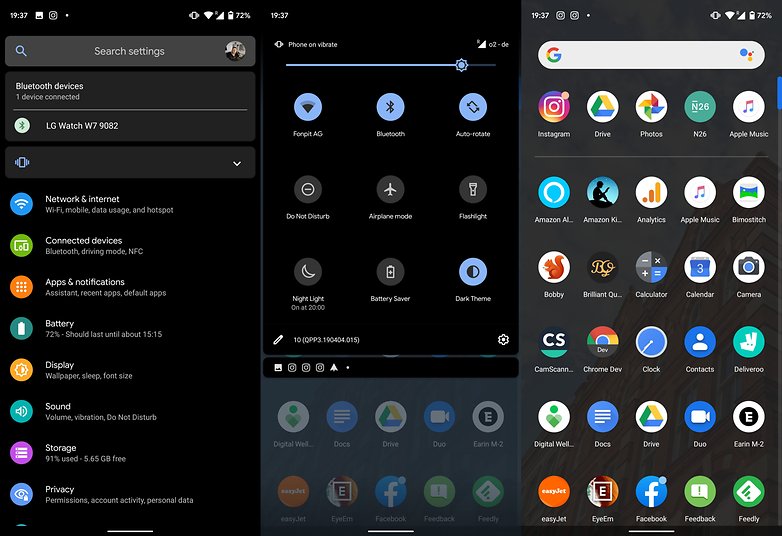 Mode Android N Dark