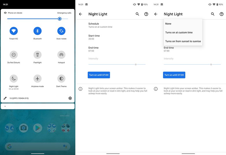 Blue light filter android
