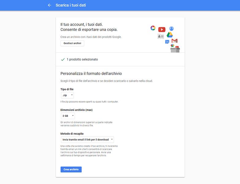 Google takeout screenshot 2 giusto