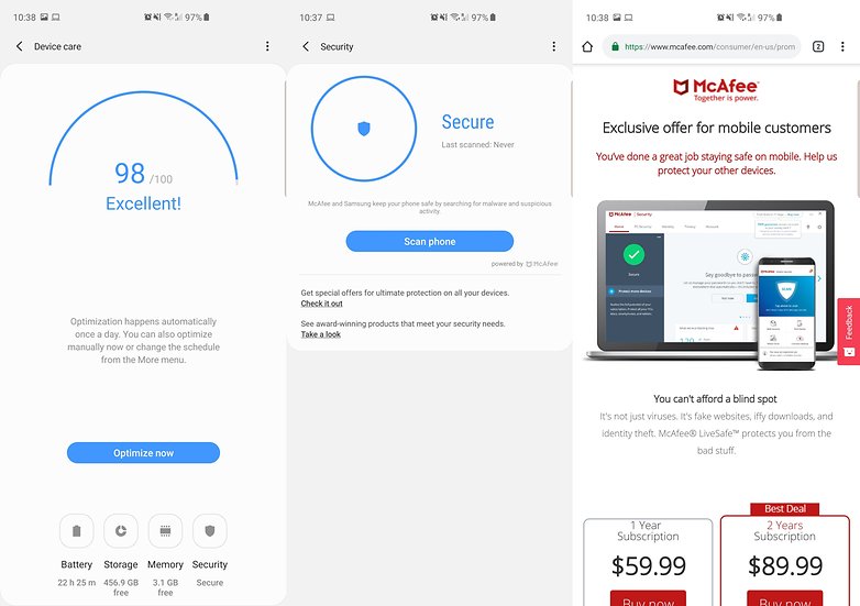 Samsung mcafee anti malware