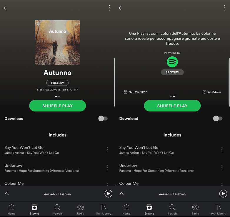 Spotify autunno 1