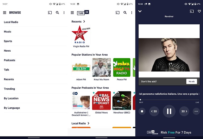 TuneIn Radio app