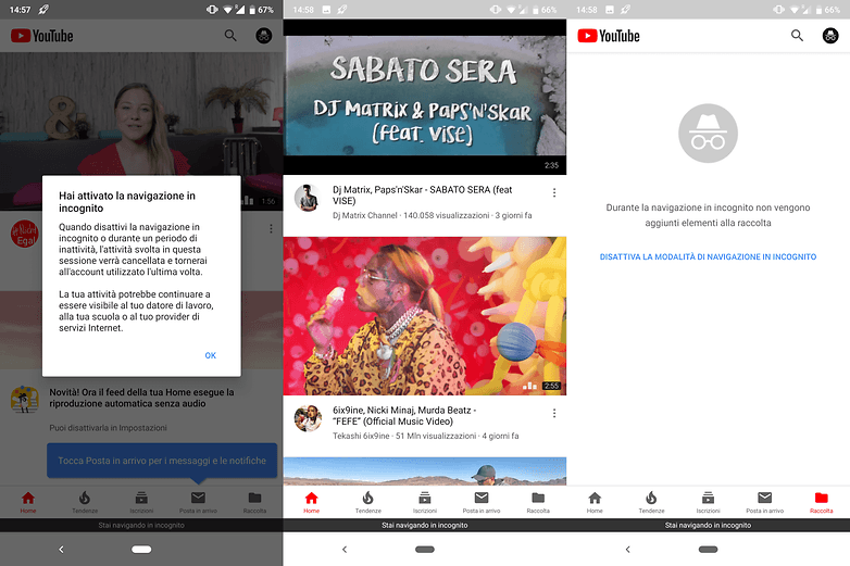 Youtube incognito