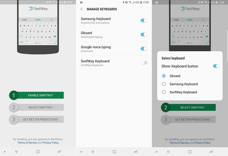 android change keyboard