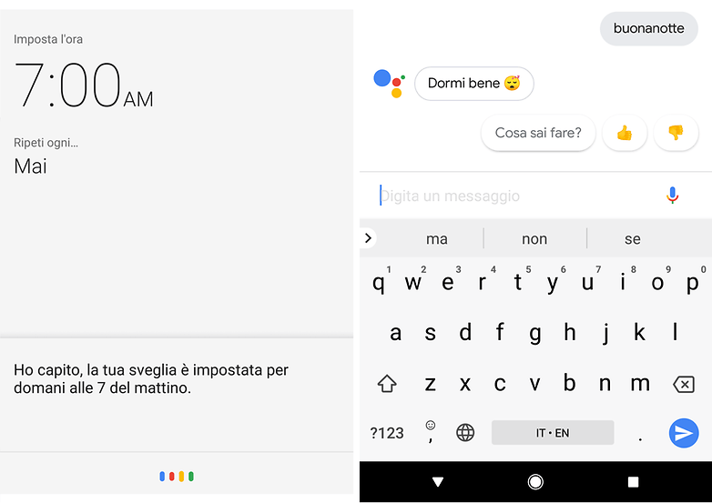 buonanotte google assistant