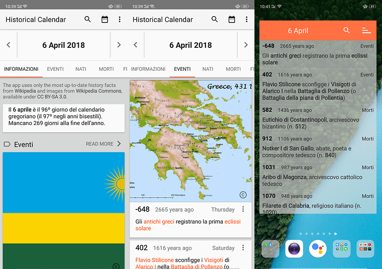 calendario storico