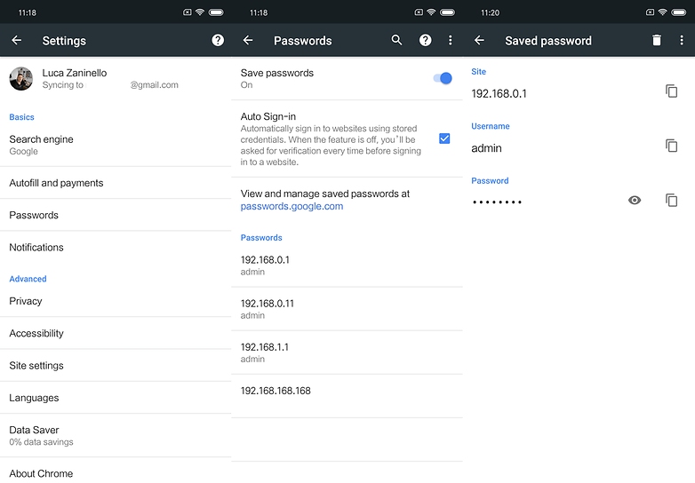 chrome password manager