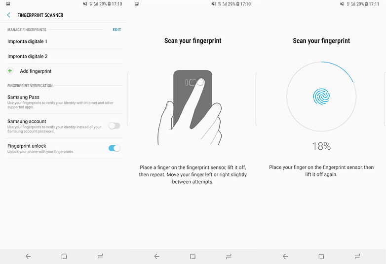fingerprint reader s8
