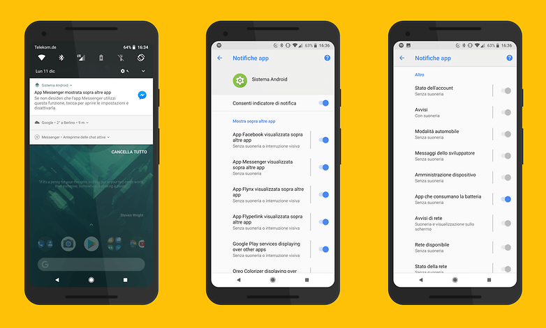 permanent notifications