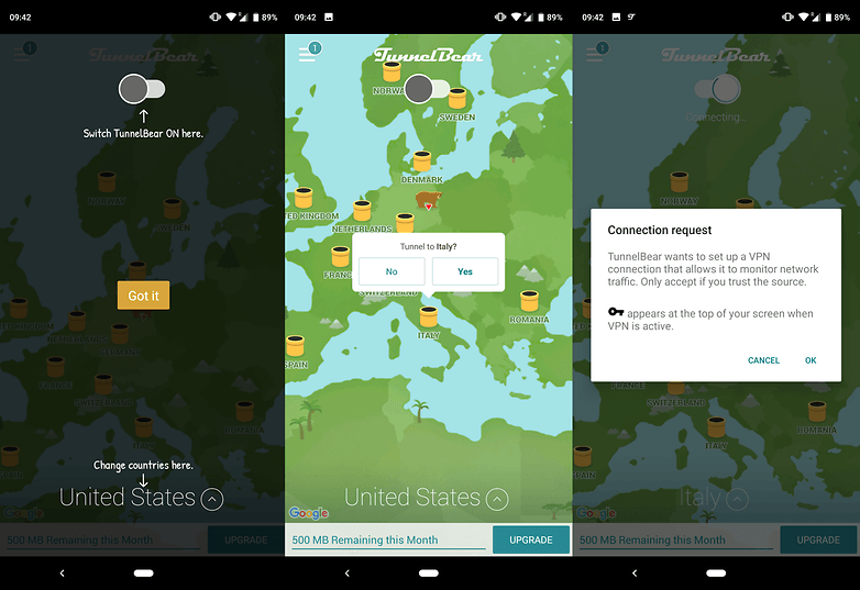 tunnelbear screenshot app