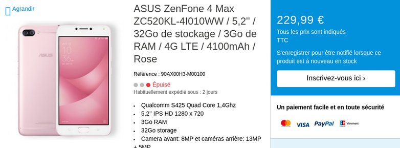 zenfone 4 max europe