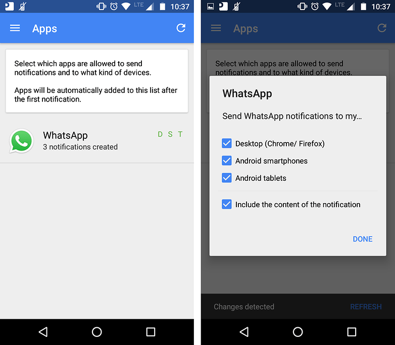 Captura de tela de notificação de desktop androidpit