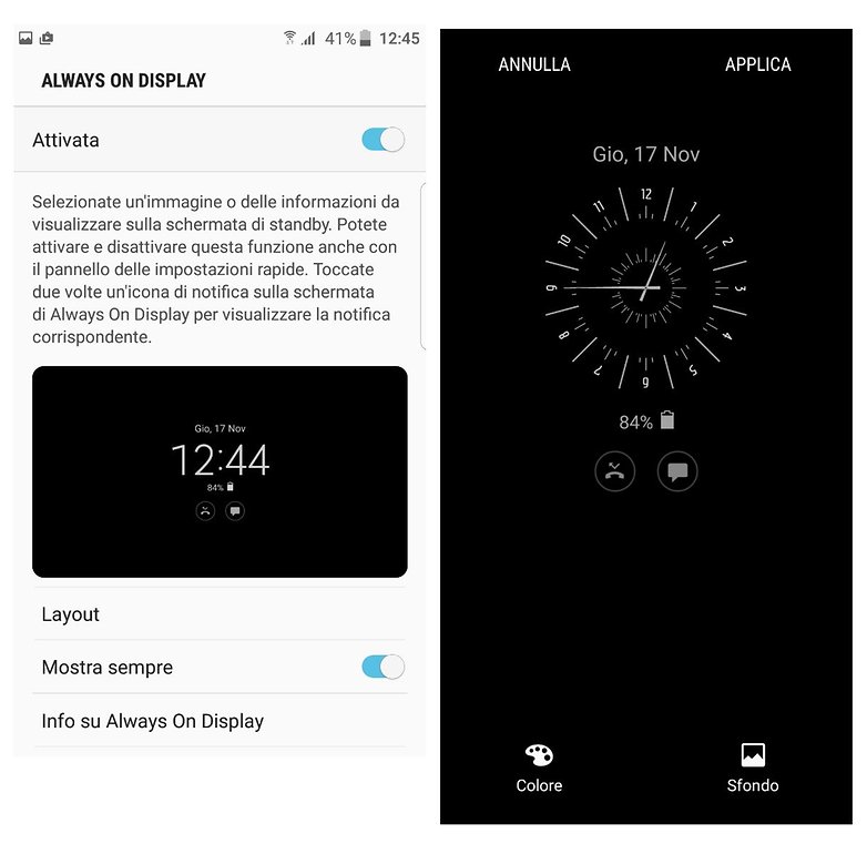 always on display s7 edge