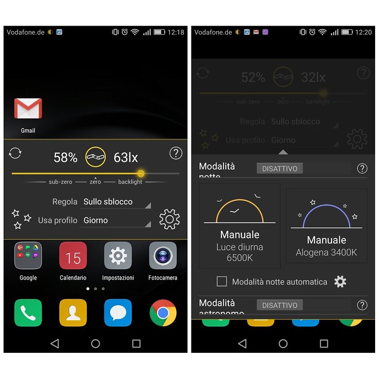 lux app display androidpitITA