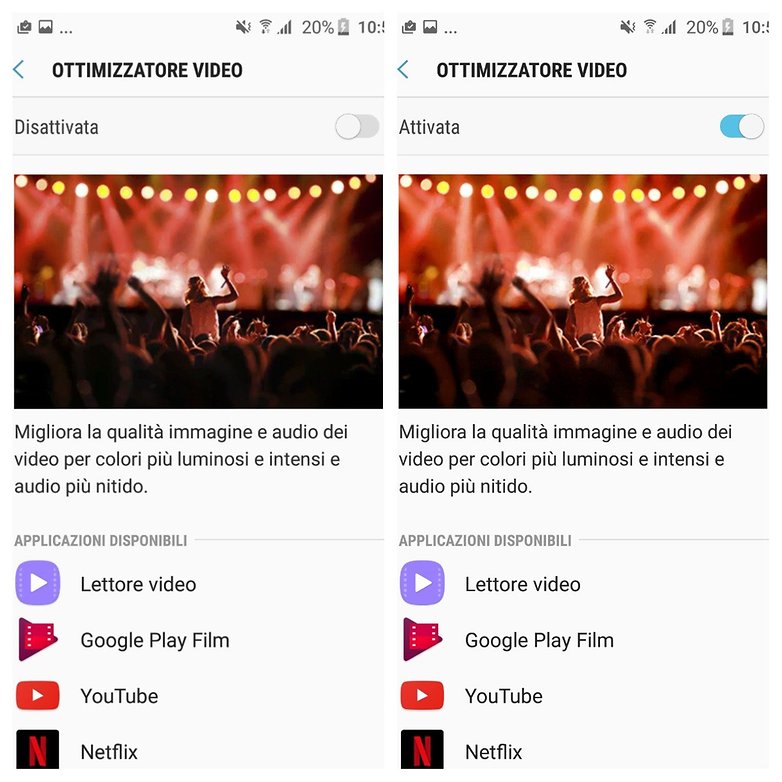 ottimizzatore video s7 edge