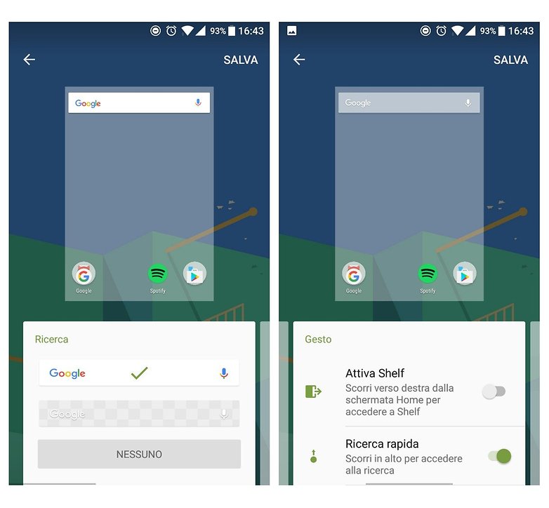 schermata schelf oneplus3t