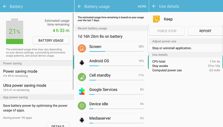 samsung battery options