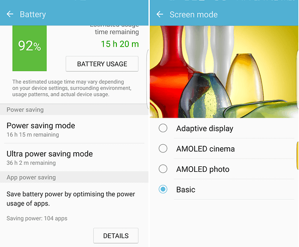 battery color s7