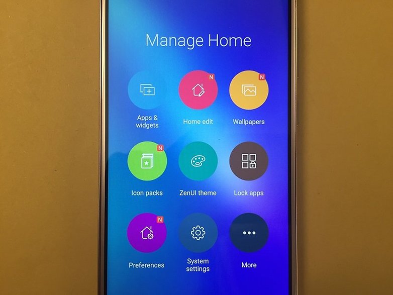 ZenFone 3 Управление главным экраном