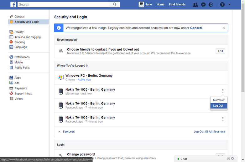 facebook messenger login approval code