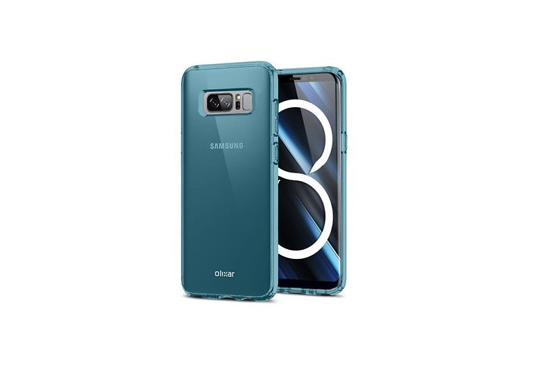 Olixar flexishield samsung galaxy note 8 caso de gel azul p64307 450