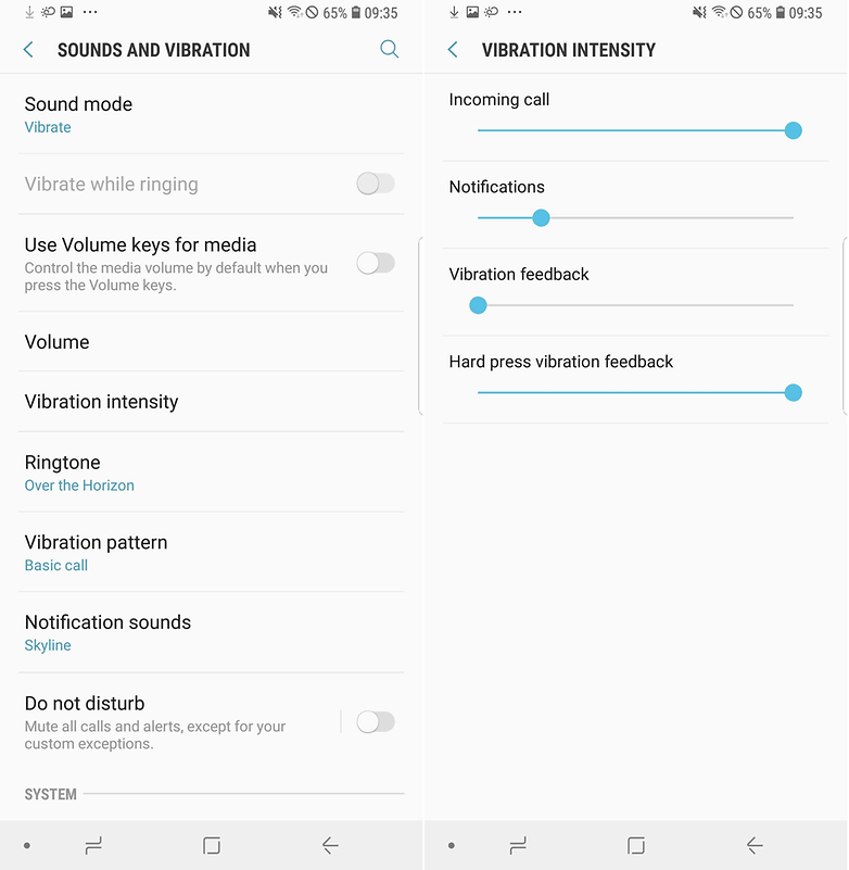 sound settings samsung galaxy s8 plus