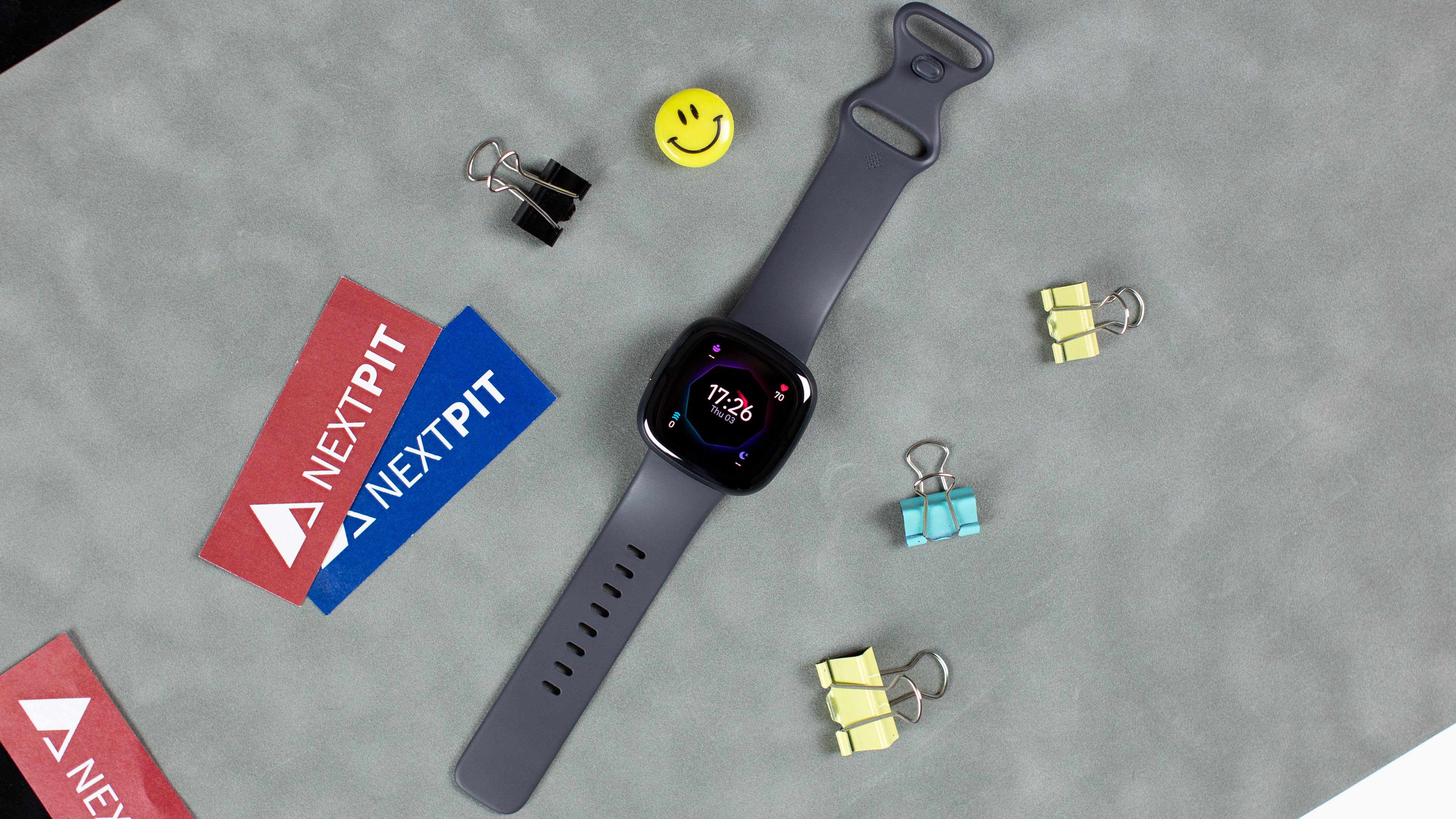 Fitbit Sense Advanced Health Smartwatch Platinum Aluminum Case With ...
