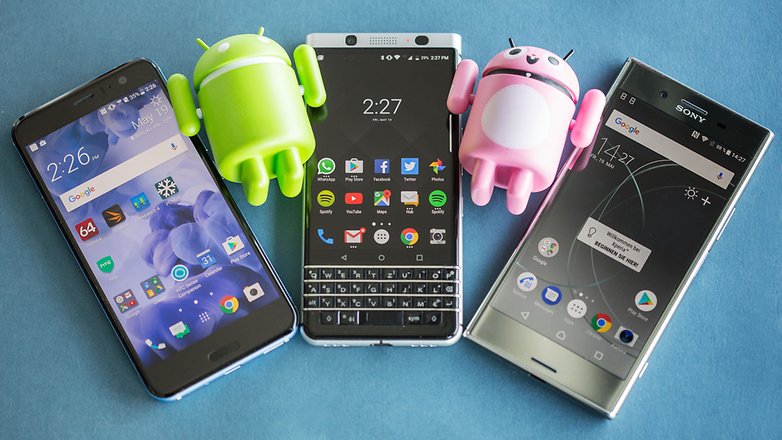 htc u11 sony xperia xz premium blackberry keyone