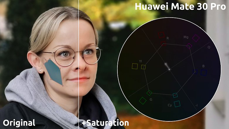 AndroidPIT huawei mate 30 pro skin tones saturation