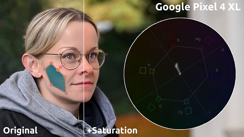 AndroidPIT pixel 4 xl skin tones saturation