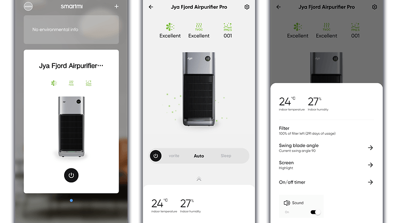 jya air purifier settings app