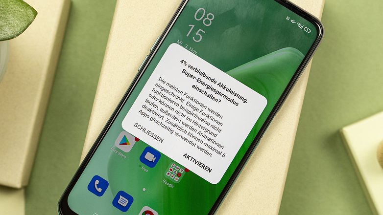 oppo a54 5g akku leer