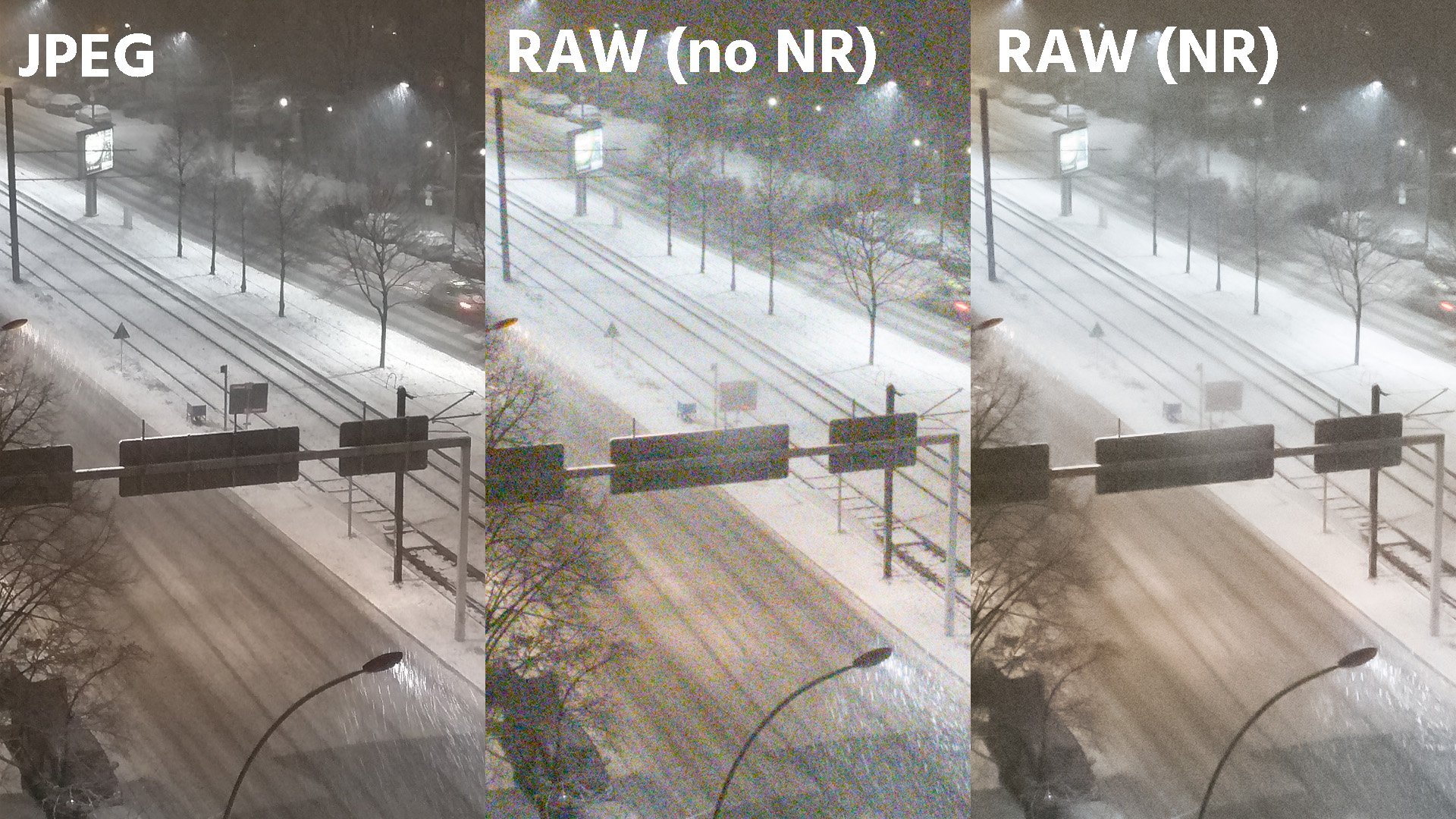 Почему в raw формате фотографии шумные