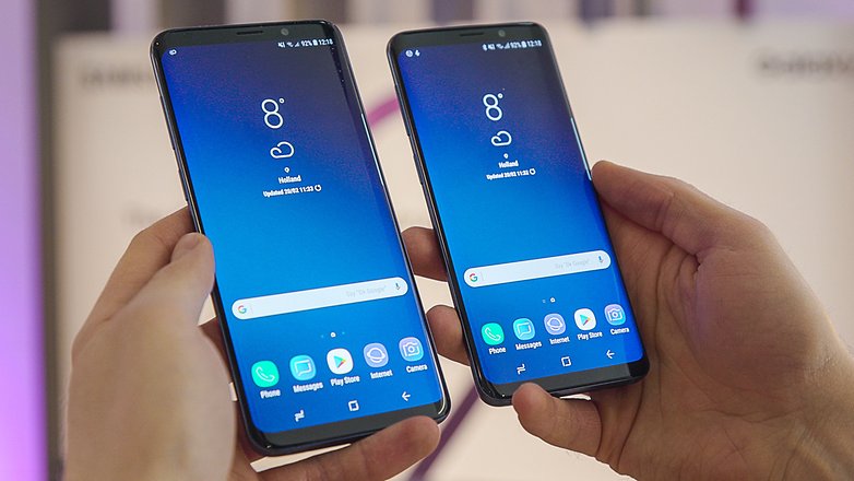 samsung galaxy s9 vs s9 plus front c2vx w782