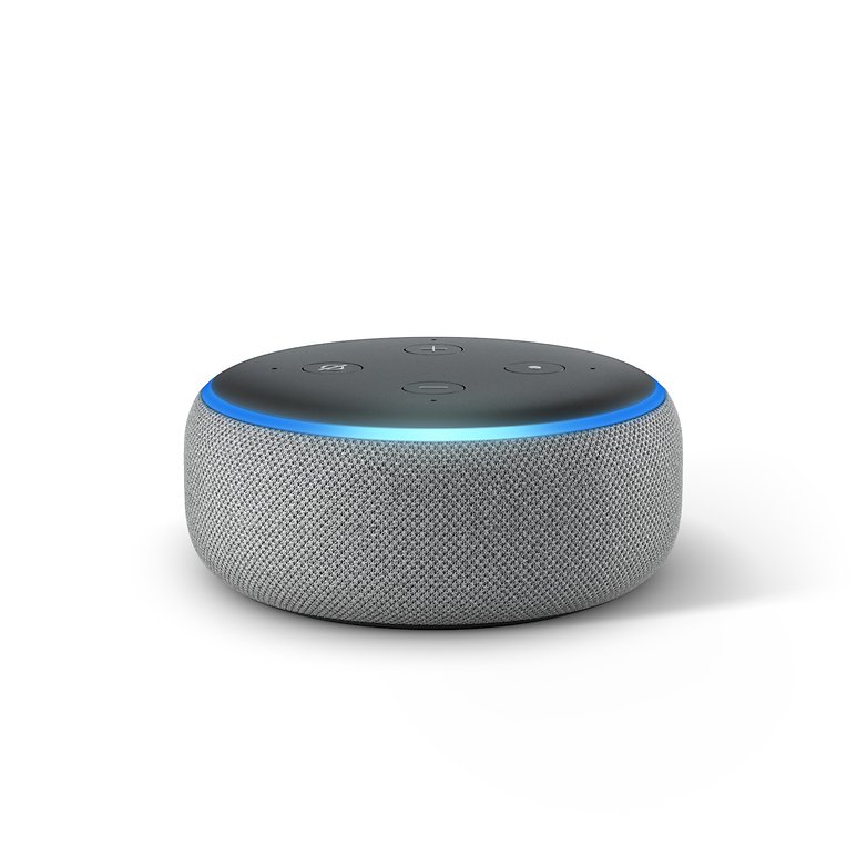 Echo Dot Heather Gray Front On
