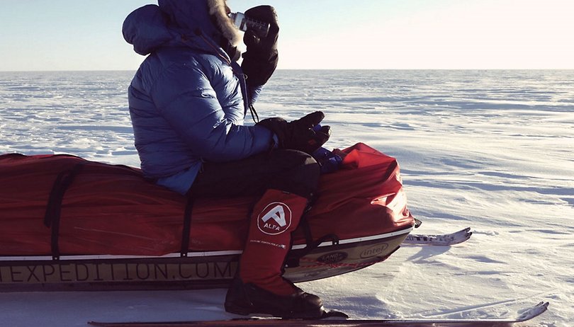 Seul en Antarctique avec un Samsung Galaxy A5
