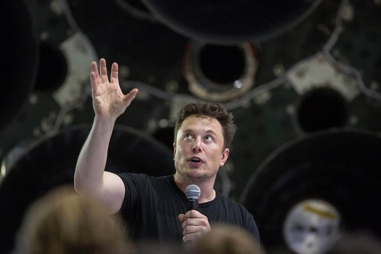 elon musk bei der