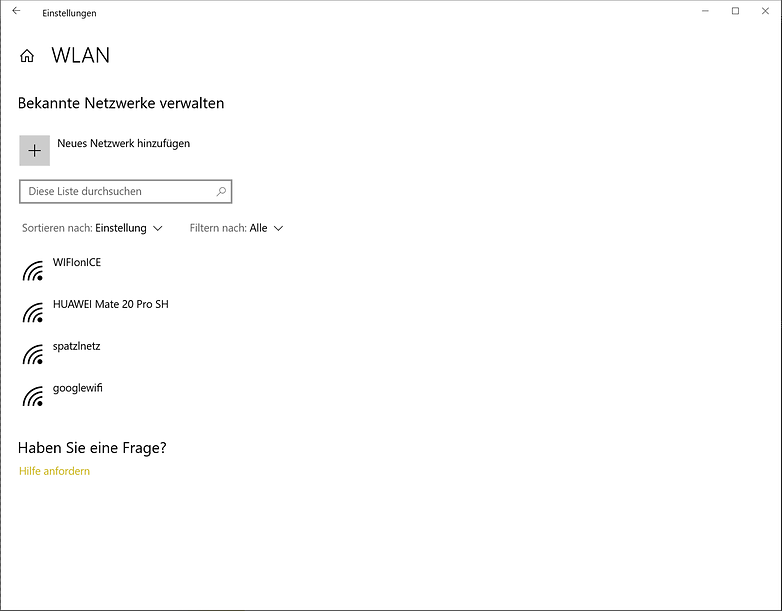 windows wlan alle netze