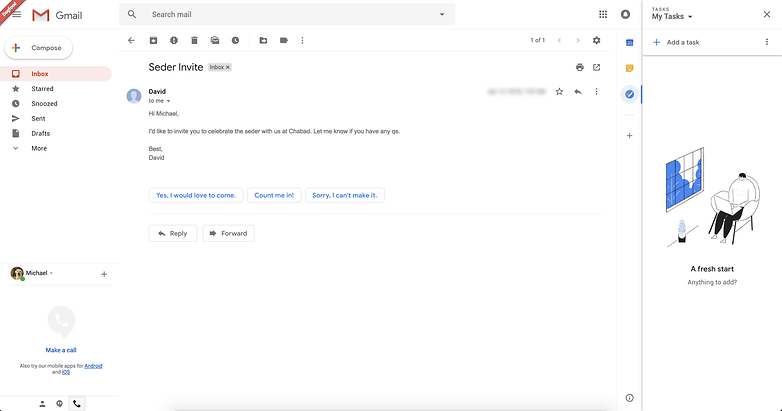 Gmail novo design