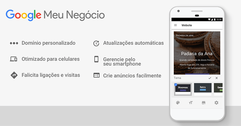 Google Meu Negocio Recursos do site gratis