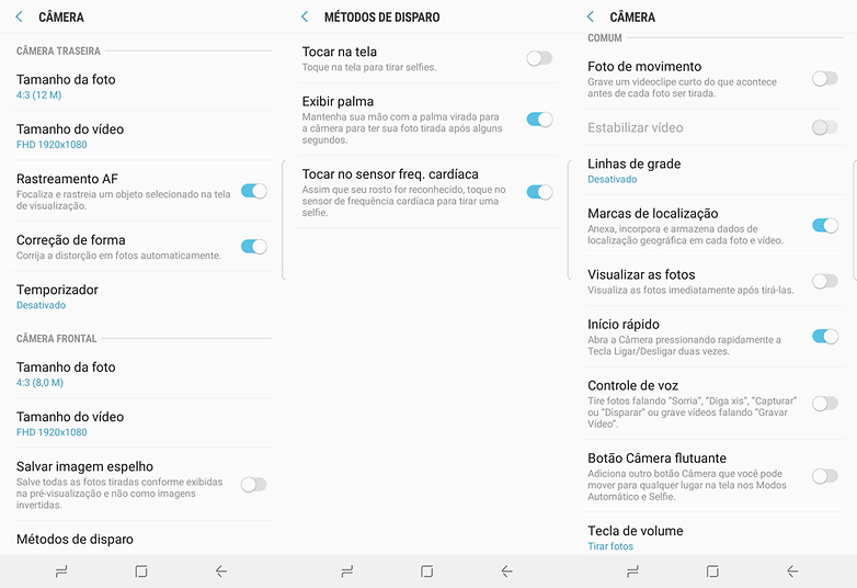 samsung camera config