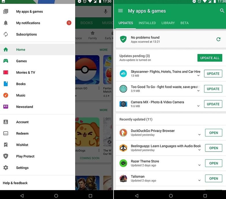 google play store not recognizing installed apps