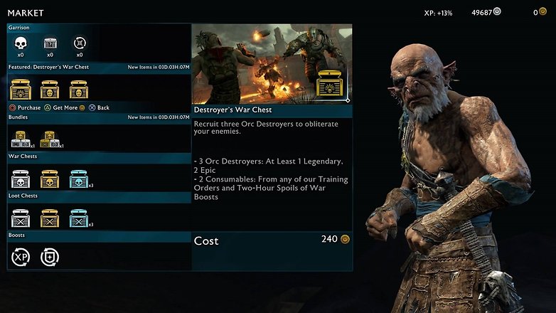 shadow of war market